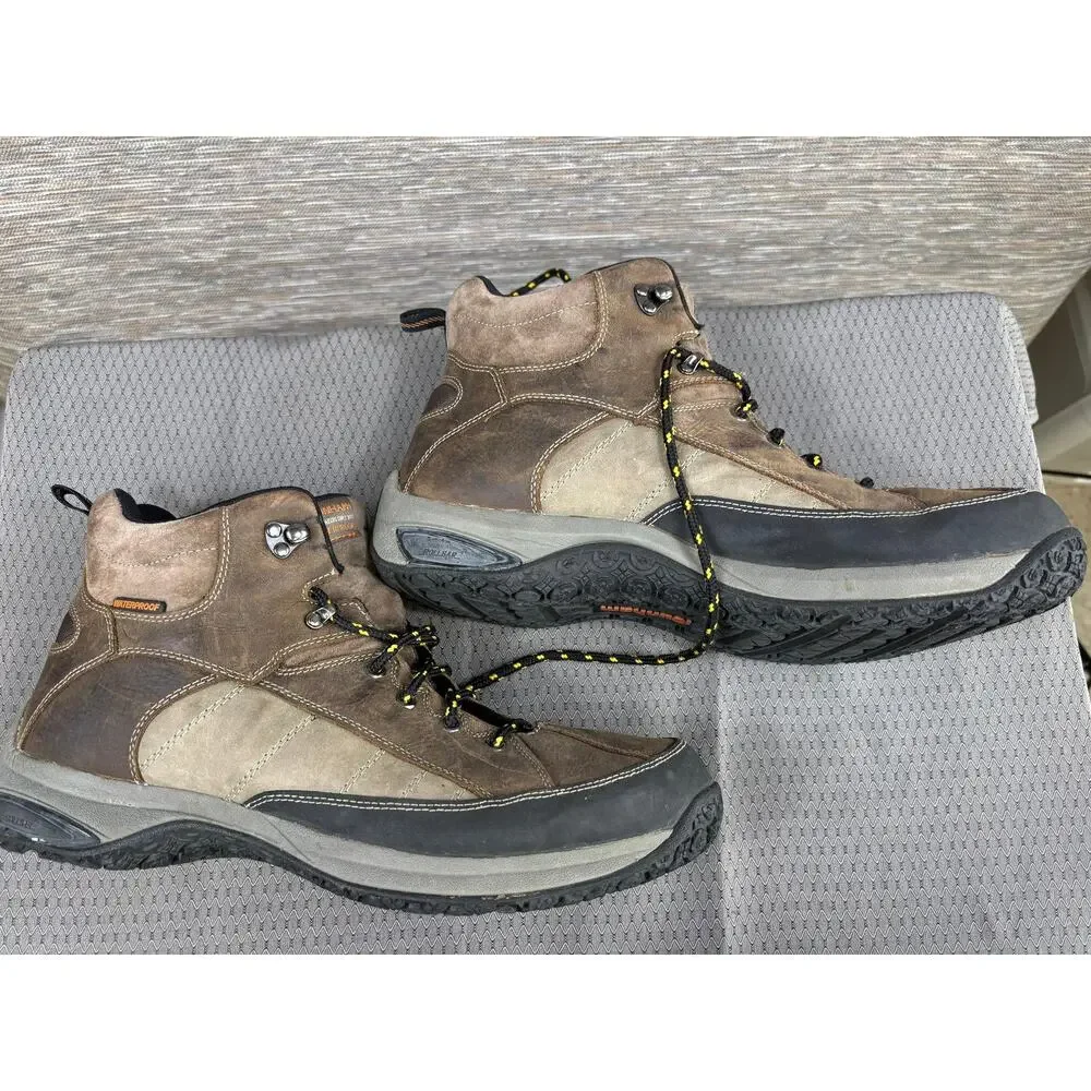 Dunham Boots Mens Size 15D Brown Leather Waterproof Snow Hiking Slip Resistant